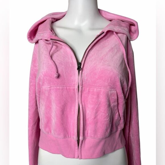 Wild Fable Pink Hooded Zip-Up Jacket Size Medium - Picture 1 of 3